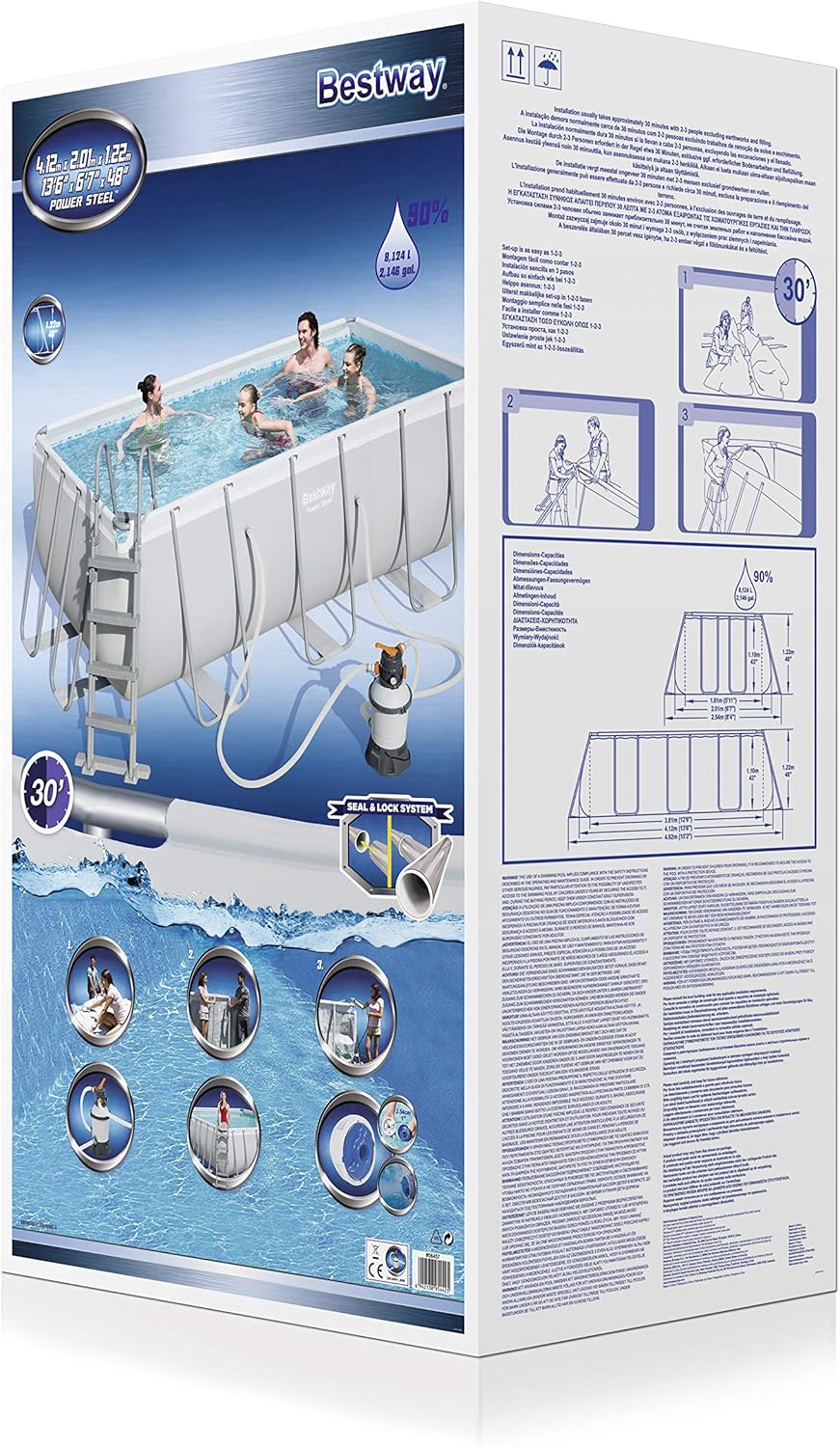Piscina Desmontable Tubular Power Steel 412x201x122 cm&nbsp;
