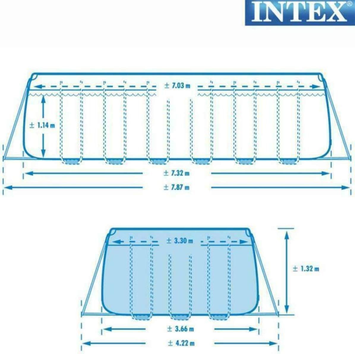 Piscina Ultra XTR con marco 7,3 x 3,7 x 132,1 cm con filtro, bomba, cubierta, escalera